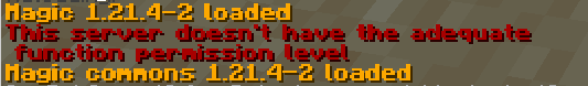 Text about the datapack in the chat